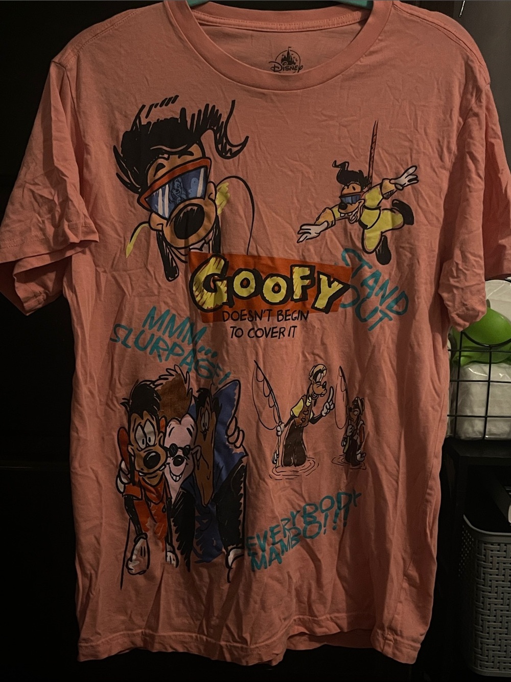 #156 Disney Goofy Graphic Tee - Coral